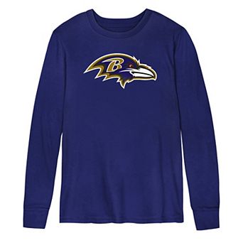 Preschool Outerstuff Purple Baltimore Ravens Primary Logo Long Sleeve T-Shirt