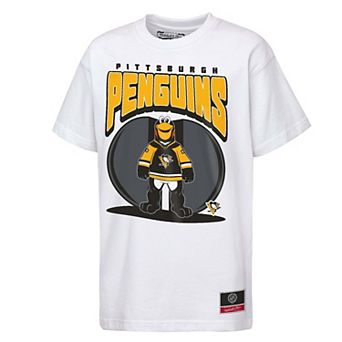 Youth Mitchell & Ness White Pittsburgh Penguins Mascot Mania T-Shirt