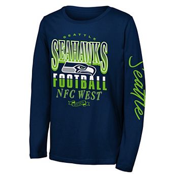 Youth Outerstuff College Navy Seattle Seahawks Real Ones Long Sleeve T-Shirt