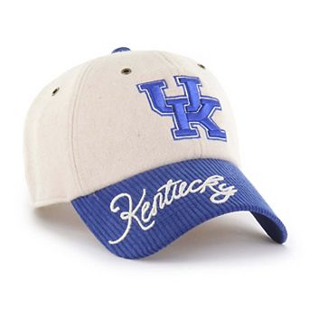 Women's '47 White/Royal Kentucky Wildcats Rope Script Clean Up Adjustable Hat