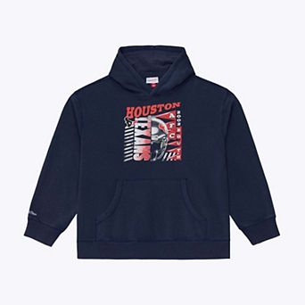 Men's Mitchell & Ness Navy Houston Texans Core Essentials Street Graphic Fleece Hoodie