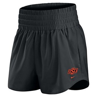 Women's Nike Black Oklahoma State Cowboys Ultra Dri-FIT High-Rise Shorts