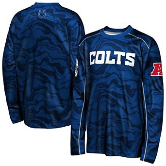 Youth Outerstuff Royal Indianapolis Colts Tailgate Performance Long Sleeve T-Shirt