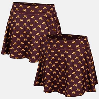 Women's ZooZatz Maroon Minnesota Golden Gophers Allover Print Flowy Skort