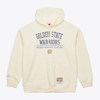 Men's Mitchell & Ness Cream Golden State Warriors Walk-Off Fleece Hoodie