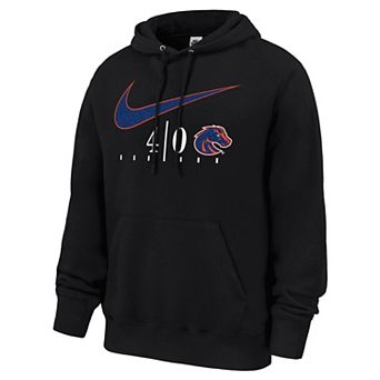 Men's Nike Black Boise State Broncos 40 Years of Blue Turf Club Fleece Hoodie
