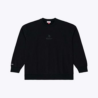 Men's Mitchell & Ness Black Minnesota Vikings Core Essentials Micro Logo Fleece Sweatshirt