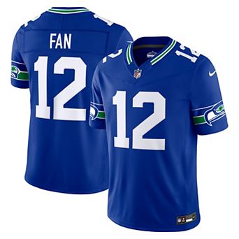 Men's Nike 12s Royal Seattle Seahawks Alternate Vapor F.U.S.E. Stitched Limited Jersey