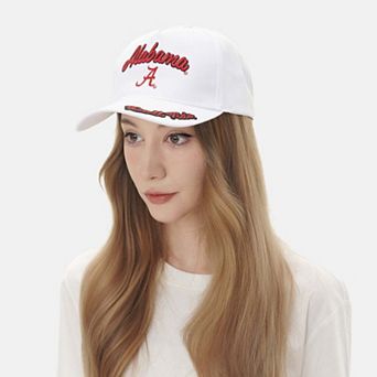 Women's ZooZatz White Alabama Crimson Tide Sweet Spirit A-Frame Adjustable Hat