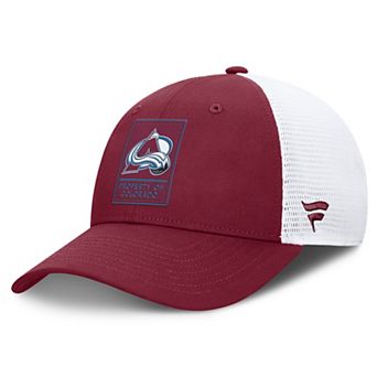 Men's Fanatics Burgundy/White Colorado Avalanche Authentic Pro Train Meshback Adjustable Hat