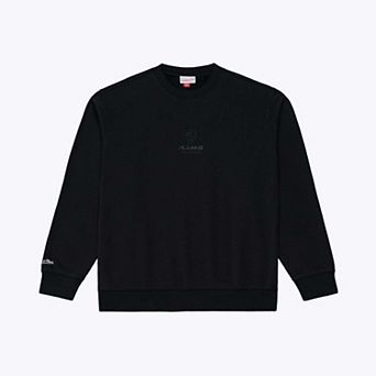 Men's Mitchell & Ness Black Los Angeles Rams Core Essentials Micro Logo Fleece Sweatshirt