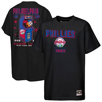 Youth Mitchell & Ness Black Philadelphia Phillies Retro Arcade T-Shirt
