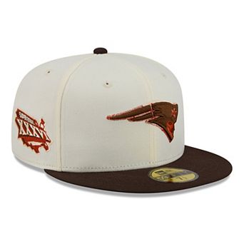 Men's New Era Cream/Brown New England Patriots Pumpkin Spice 59FIFTY Fitted Hat