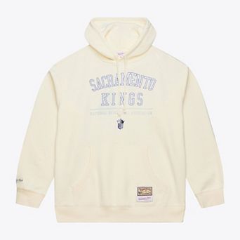 Men's Mitchell & Ness Cream Sacramento Kings Walk-Off Fleece Hoodie