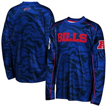 Youth Outerstuff Royal Buffalo Bills Tailgate Performance Long Sleeve T-Shirt