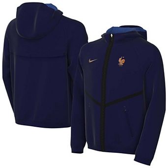 Youth Nike Blue France National Team 2026 Anthem Full-Zip Hooded Jacket