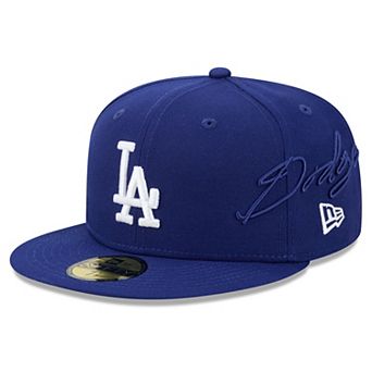 Men's New Era Royal Los Angeles Dodgers Side Script 59FIFTY Fitted Hat