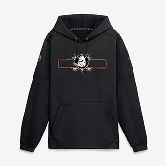 Men's Fanatics Black Anaheim Ducks Authentic Pro Rink Fleece Pullover Hoodie