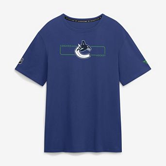 Men's Fanatics Blue Vancouver Canucks Authentic Pro Primary Logo T-Shirt
