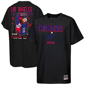 Youth Mitchell & Ness Black Los Angeles Dodgers Retro Arcade T-Shirt