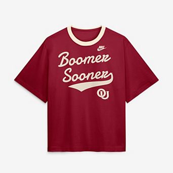 Women's Nike Crimson Oklahoma Sooners Legacy Fight Song Boxy T-Shirt