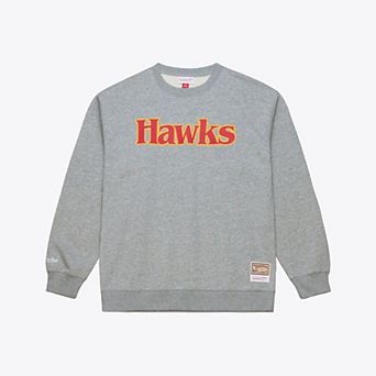 Men's Mitchell & Ness Heather Gray Atlanta Hawks Walk-Off Fleece Sweatshirt