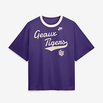 Women's Nike Purple LSU Tigers Legacy Fight Song Boxy T-Shirt