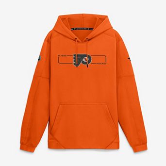 Men's Fanatics Orange Philadelphia Flyers Authentic Pro Rink Fleece Pullover Hoodie