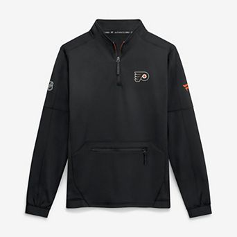 Men's Fanatics Black Philadelphia Flyers Authentic Pro Rink Fleece Quarter-Zip Pullover