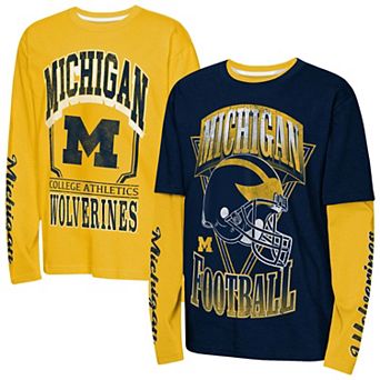 Preschool Outerstuff Navy/Yellow Michigan Wolverines The Mix 2.0 3-in-1 Combo T-Shirt