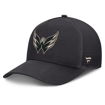 Men's Fanatics Charcoal Washington Capitals Road Soft Wash A-Frame Meshback Hat