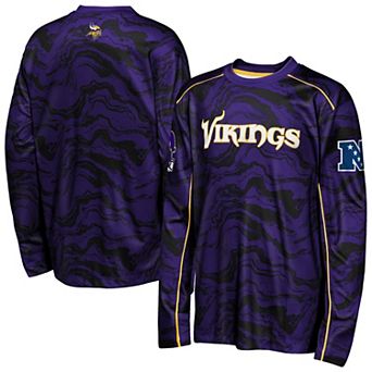Youth Outerstuff Purple Minnesota Vikings Tailgate Performance Long Sleeve T-Shirt