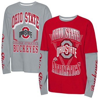 Preschool Outerstuff Scarlet/Gray Ohio State Buckeyes The Mix 2.0 3-in-1 Combo T-Shirt