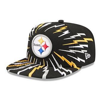 Youth New Era Black Pittsburgh Steelers Bolt A-Frame 9FIFTY Snapback Hat