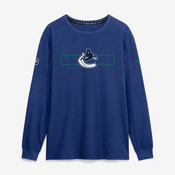 Men's Fanatics Blue Vancouver Canucks Authentic Pro Primary Logo Long Sleeve T-Shirt