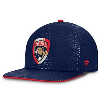 Men's Fanatics Navy Florida Panthers Authentic Pro Rink Square Visor Snapback Hat