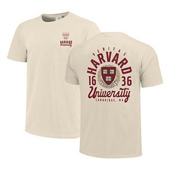 Unisex Cream Harvard Crimson Comfort Colors Mascot Overlay T-Shirt