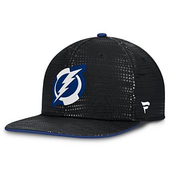 Men's Fanatics Black Tampa Bay Lightning Authentic Pro Rink Square Visor Snapback Hat