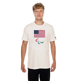 Men's New Era Cream Team USA Paralympics Chrome T-Shirt