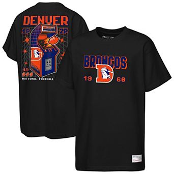Youth Mitchell & Ness Black Denver Broncos Retro Arcade T-Shirt