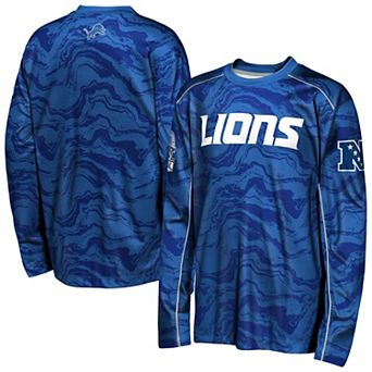 Youth Outerstuff Blue Detroit Lions Tailgate Performance Long Sleeve T-Shirt