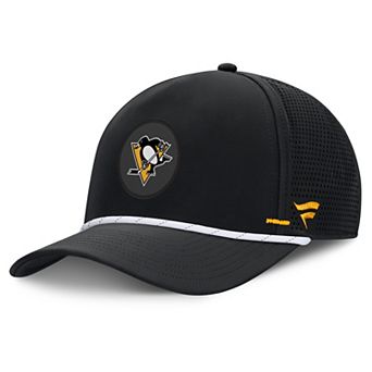 Men's Fanatics Black Pittsburgh Penguins Authentic Pro Rink Vented A-Frame Adjustable Hat