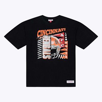 Men's Mitchell & Ness Black Cincinnati Bengals Core Essentials Street Graphic Short Sleeve T-Shirt