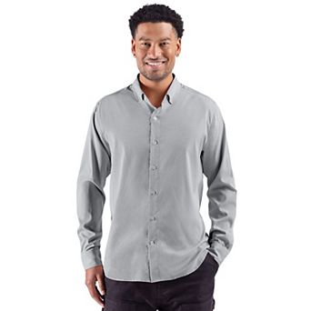 Cutter & Buck Skyline End on End Recycled Long Sleeve Mens Big & Tall Dress Shirt