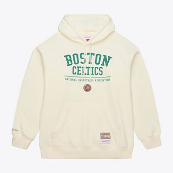 Men's Mitchell & Ness Cream Boston Celtics Walk-Off Fleece Hoodie