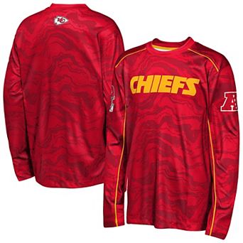 Youth Outerstuff Red Kansas City Chiefs Tailgate Performance Long Sleeve T-Shirt