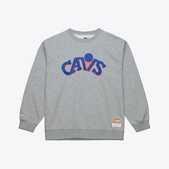 Men's Mitchell & Ness Heather Gray Cleveland Cavaliers Walk-Off Fleece Sweatshirt