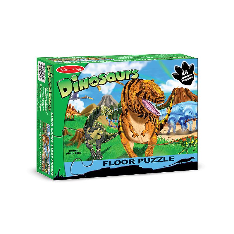 Melissa & Doug Land of Dinosaurs Floor Puzzle, Multicolor
