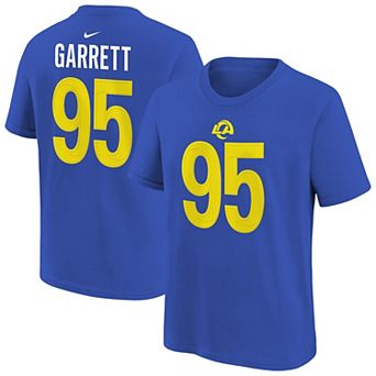 Youth Nike Myles Garrett Royal Los Angeles Rams Name & Number T-Shirt