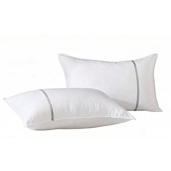 Standard Pillows Set of 2, Medium Firm Cooling Bed Pillows, Down Alternative, 20x26"